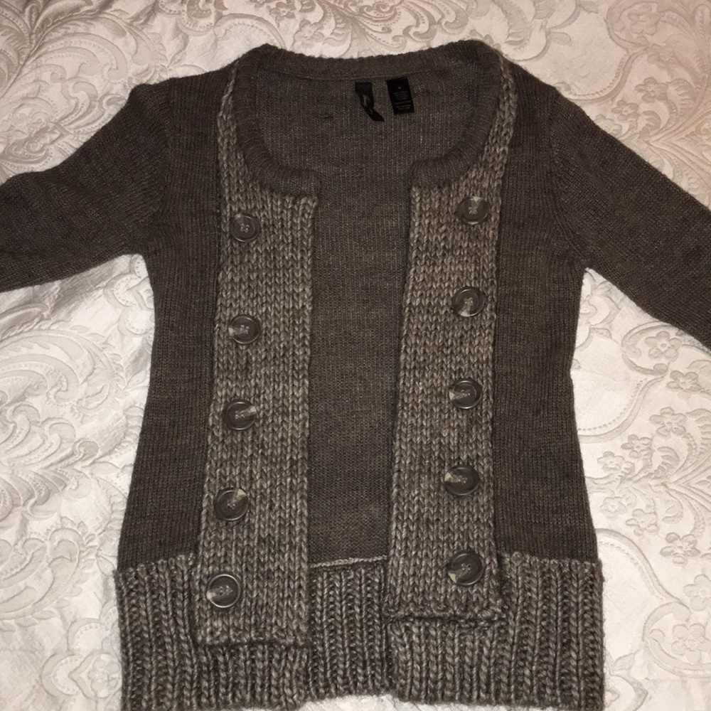 BKE wool woven cardigan/sweater
